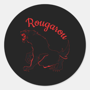 Rougarou Legend Of The Night Werewolf Shapeshifter Classic Round Sticker