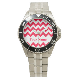 Rouge Bold Chevron with monogram Watch