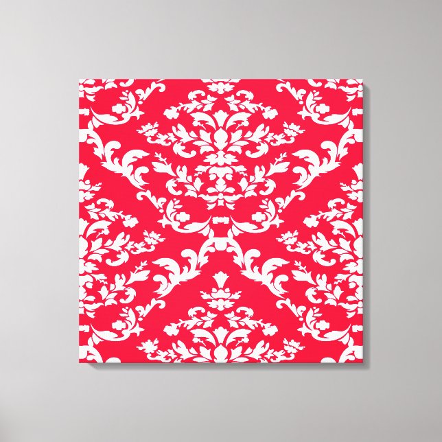 Rouge Bold Damask @ Emporiomoffa Canvas Print (Front)