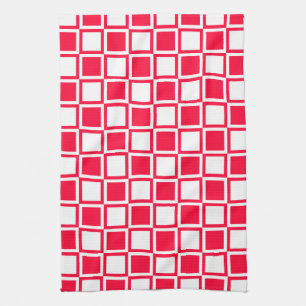 Rouge Bold Mod Squares Tea Towel