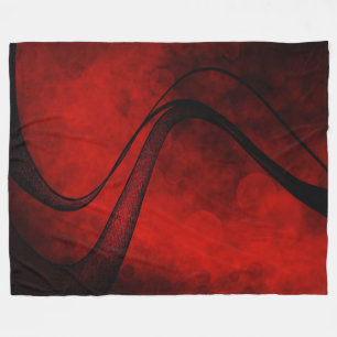 Rouge Crosshatched Wave - Fleece Blanket