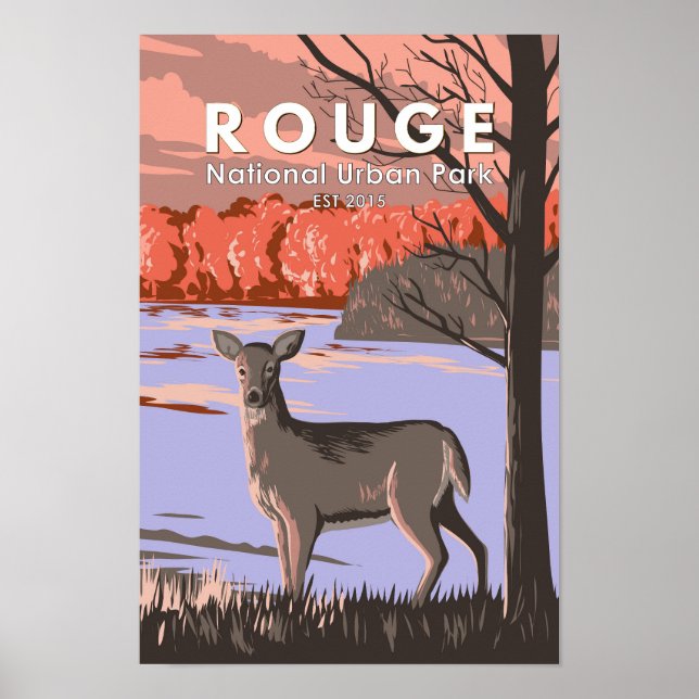 Rouge National Urban Park Canada Travel Vintage Poster (Front)