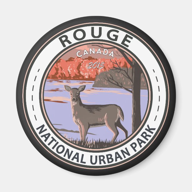Rouge National Urban Park Canada Vintage Badge Magnet (Front)