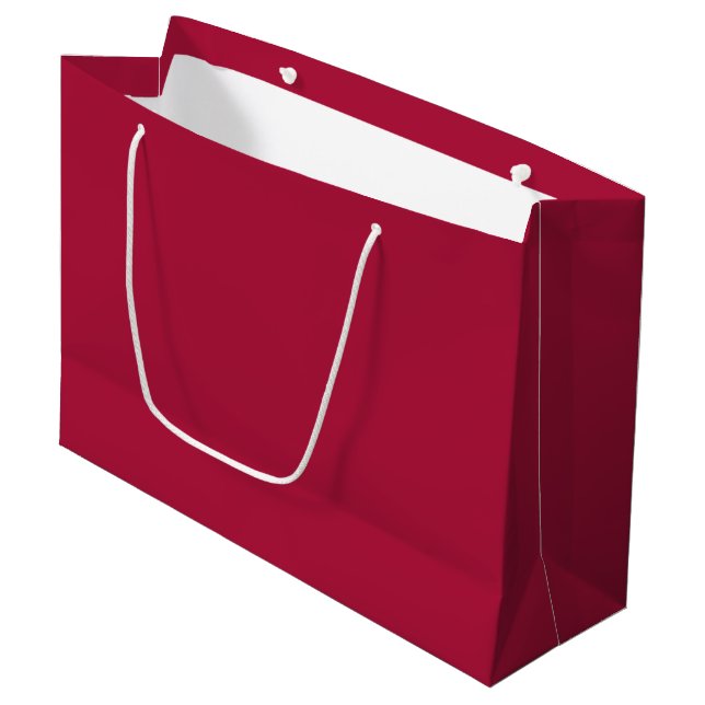 Rouge (solid colour) large gift bag (Front Angled)
