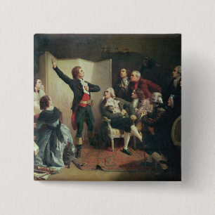 Rouget de Lisle singing the Marseillaise 15 Cm Square Badge