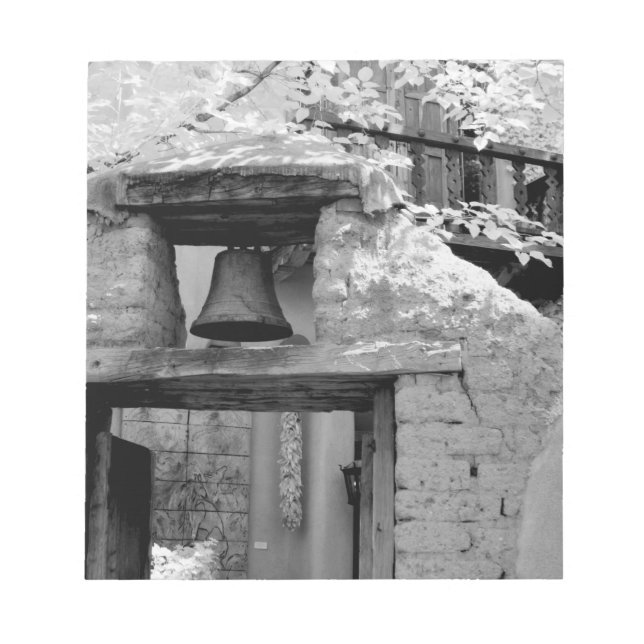 Rough adobe bell in entryway, Santa Fe, New Notepad (Front)