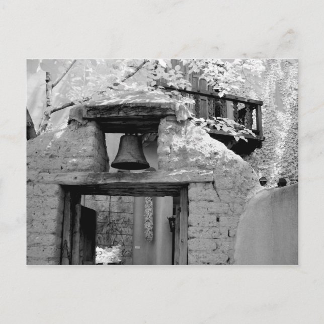 Rough adobe bell in entryway, Santa Fe, New Postcard (Front)