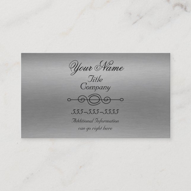 Rough Aluminium Print Business Cards (Front)