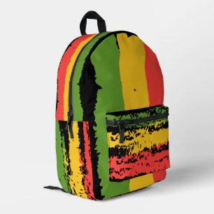 Rough And Rugged Rasta Stripe Cut and Sew Bag