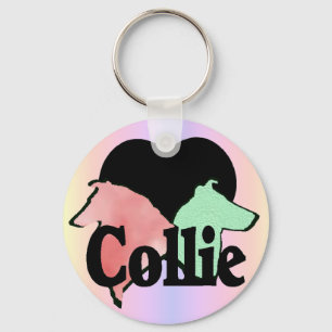 Rough and Smooth Collie Lovers Key Ring