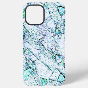Rough as stone, in a mixture of cyan and mint iPhone 12 pro max case