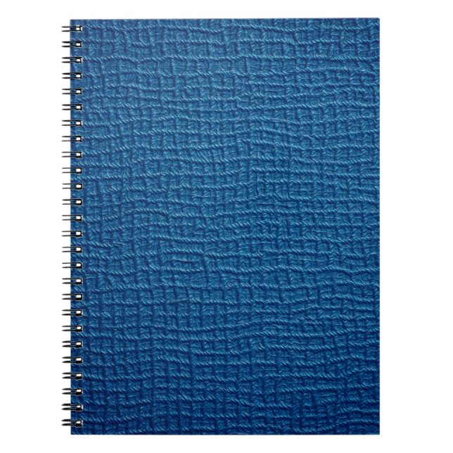 Rough blue leather notebook (Front)