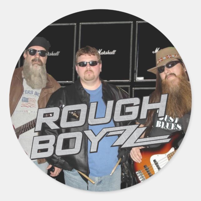 Rough BoyZZ 'BoyZZ' Round Sticker (Front)
