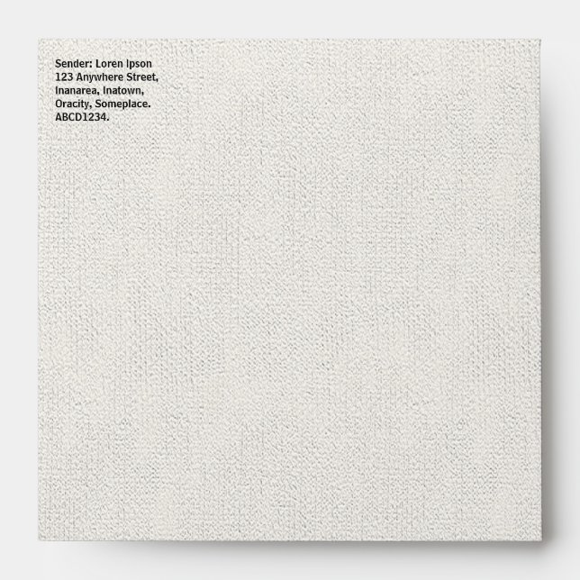 Rough Canvas Look Envelopes (Front)