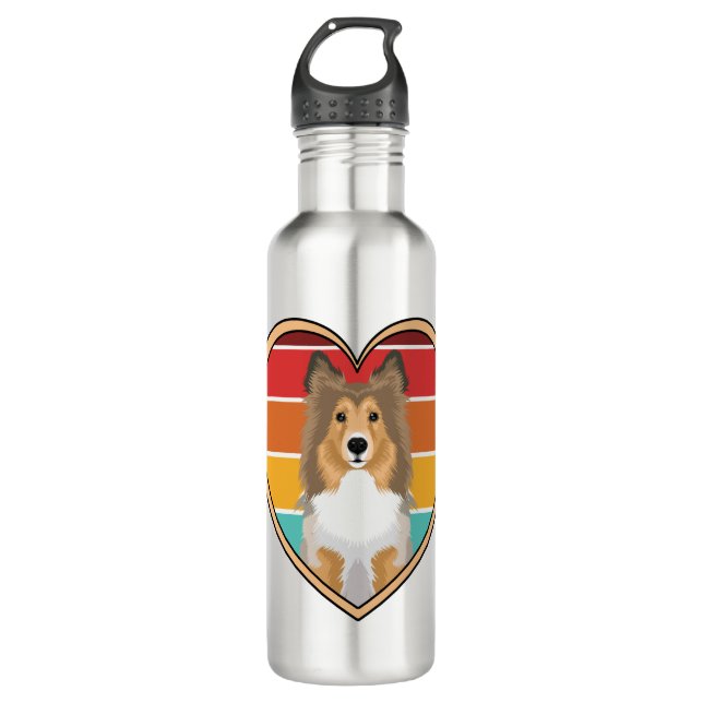 Rough Coat Collie 710 Ml Water Bottle (Front)