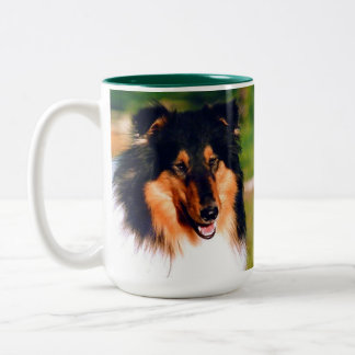 Rough Coated Collie Two-Tone Coffee Mug