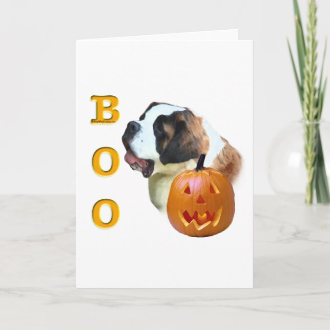 Rough Coated Saint Bernard Boo Card (Front)