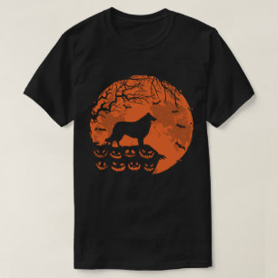 Rough Collie And Moon Halloween Dog Lover Gift T-Shirt