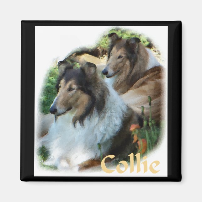 Rough Collie Art Gifts Magnet (Front)