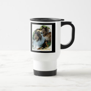 Rough Collie Art Gifts Travel Mug