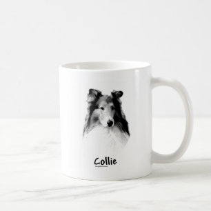 Rough Collie Charcoal Coffee Mug