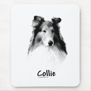 Rough Collie Charcoal Mouse Mat