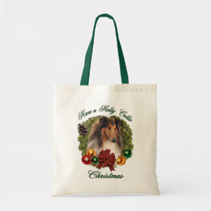 Rough Collie Christmas Gifts Tote Bag