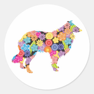 Rough Collie Classic Round Sticker