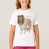 Rough collie dog cartoon illustration