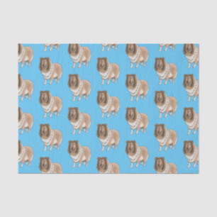 Rough collie dog cartoon illustration tissue paper