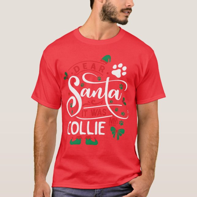 Rough Collie Dog Christmas Dog breed friends vinta T-Shirt (Front)