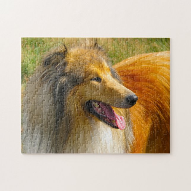 Rough Collie Dog Jigsaws. Jigsaw Puzzle (Horizontal)