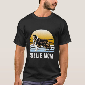 Rough Collie Dog Mum Vintage Retro Gift T-Shirt