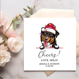 Rough Collie Dog Personalised Cheers Napkins