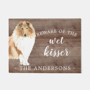 Rough Collie Dog Personalised Door Mat