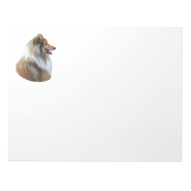 Rough Collie dog portrait photo Notepad (Front)