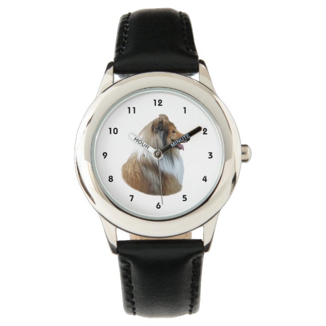 Rough Collie dog portrait photo Watch (Front)