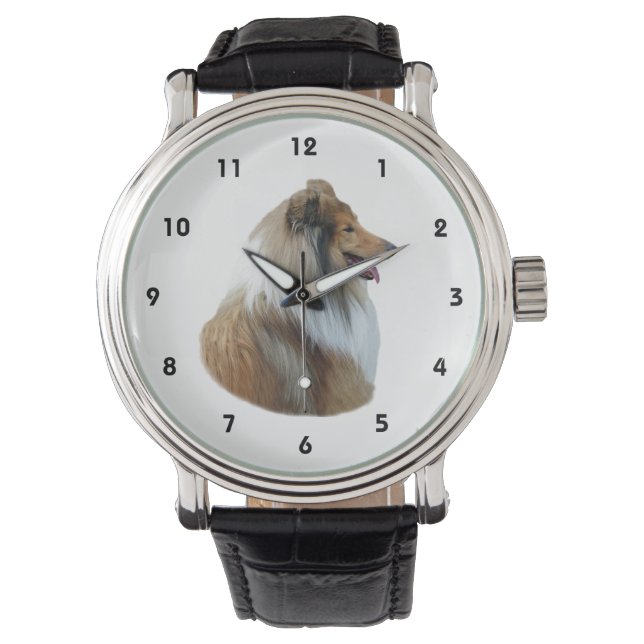 Rough Collie dog portrait photo Watch (Front)