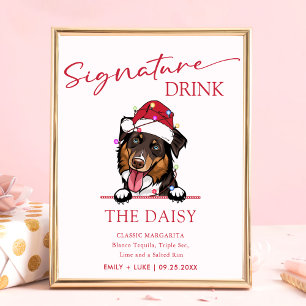 Rough Collie Dog Wedding Signature Drink Sign