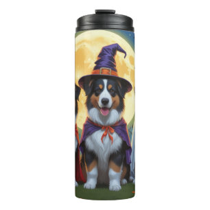 Rough Collie Dogs Pumpkin Halloween Funny Thermal Tumbler