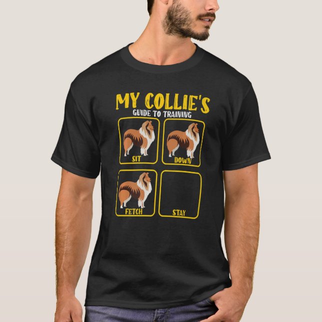 rough collie guide to training for collie moms dad T-Shirt (Front)