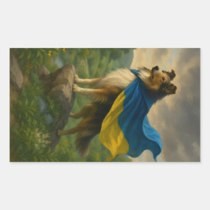 Rough Collie Hero Rectangular Sticker