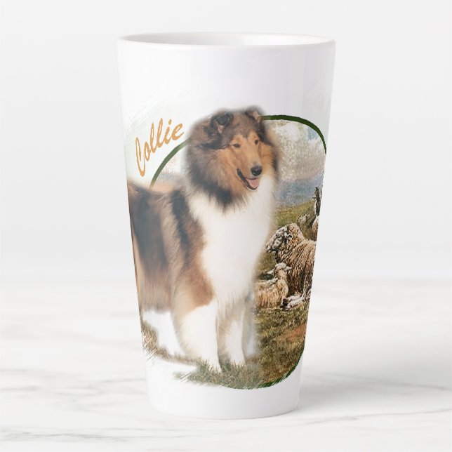 Rough Collie Keeper of the Sheep  Latte Mug (Front)