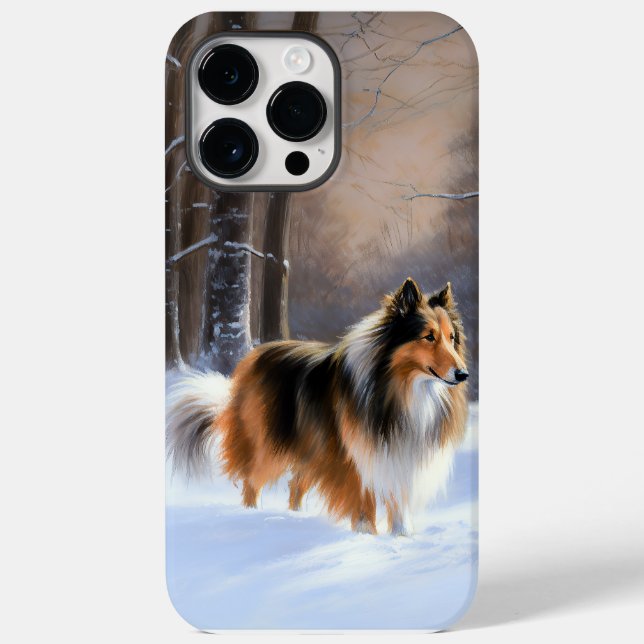 Rough Collie Let It Snow Christmas Case-Mate iPhone Case (Back)