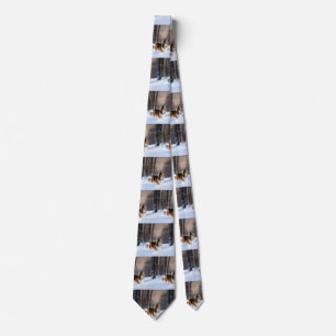 Rough Collie Let It Snow Christmas Tie