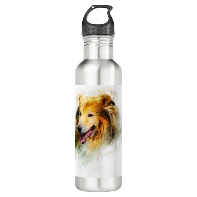 Rough Collie / Long-haired Collie 710 Ml Water Bottle (Front)