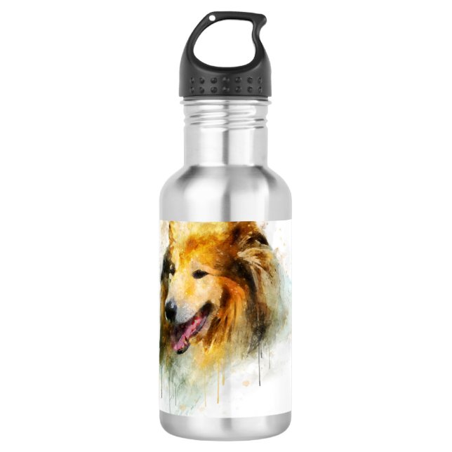 Rough Collie / Long-haired Collie 710 Ml Water Bottle (Front)
