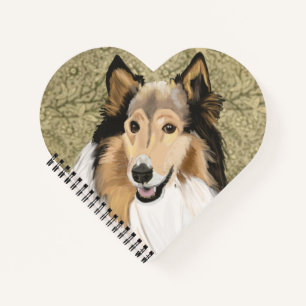 Rough Collie, Long Haired Collie Portrait Notebook