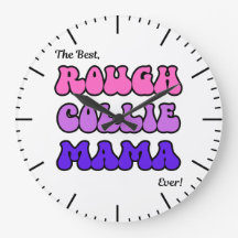 Rough Collie Mama Clock