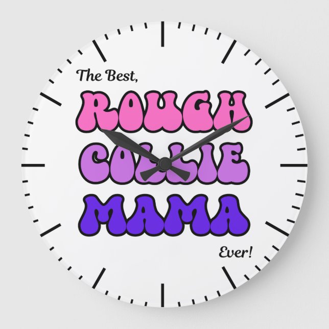 Rough Collie Mama Clock (Front)